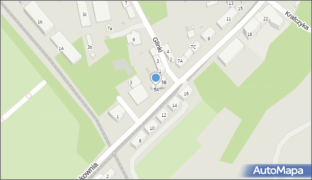 Bytom, Konstytucji, 5A, mapa Bytomia