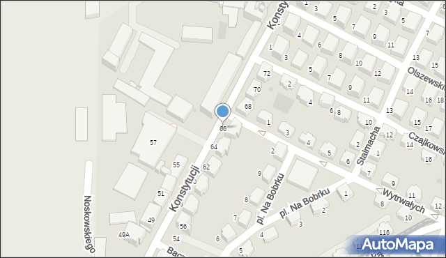 Bytom, Konstytucji, 66, mapa Bytomia
