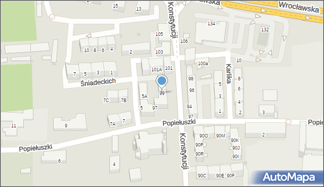 Bytom, Konstytucji, 99, mapa Bytomia