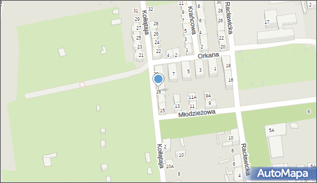 Bytom, Kołłątaja Hugo, 16, mapa Bytomia