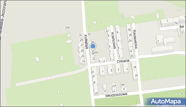 Bytom, Kołłątaja Hugo, 24, mapa Bytomia