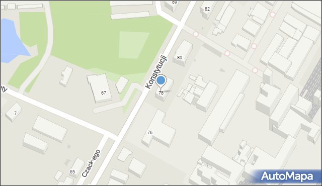 Bytom, Konstytucji, 78, mapa Bytomia