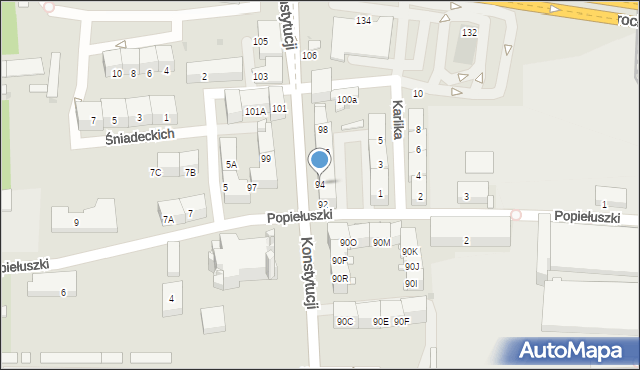 Bytom, Konstytucji, 94, mapa Bytomia