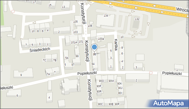 Bytom, Konstytucji, 96, mapa Bytomia
