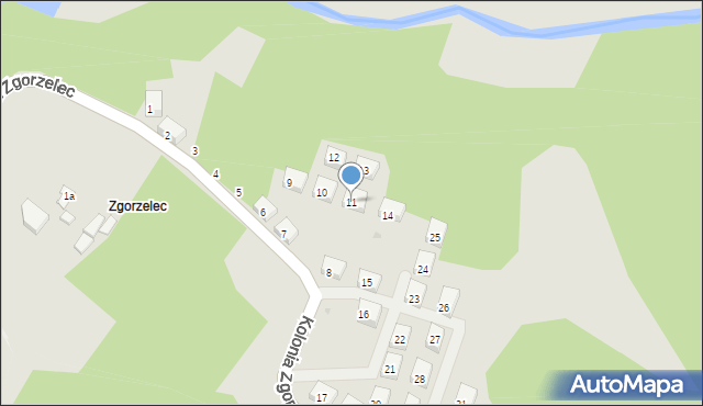 Bytom, Kolonia Zgorzelec, 11, mapa Bytomia