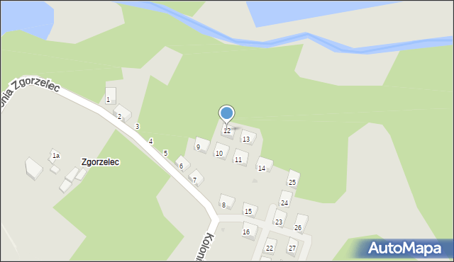 Bytom, Kolonia Zgorzelec, 12, mapa Bytomia