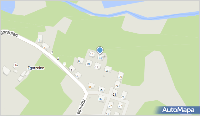 Bytom, Kolonia Zgorzelec, 13, mapa Bytomia