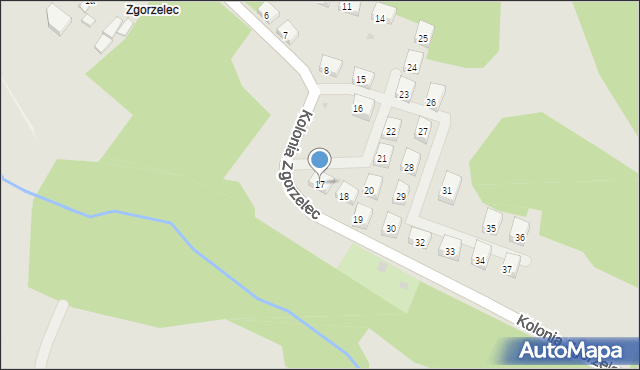 Bytom, Kolonia Zgorzelec, 17, mapa Bytomia