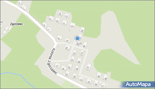 Bytom, Kolonia Zgorzelec, 23, mapa Bytomia