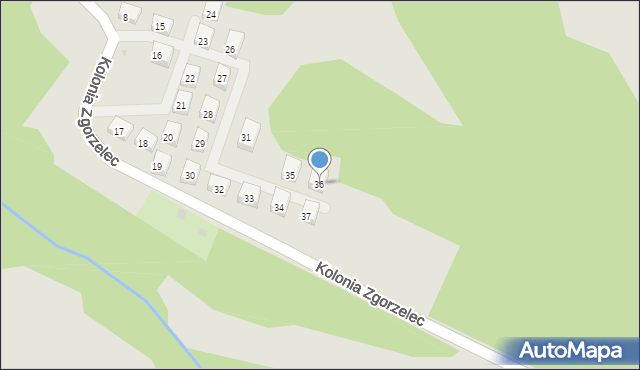 Bytom, Kolonia Zgorzelec, 36, mapa Bytomia