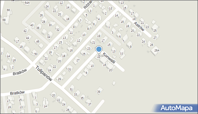 Bytom, Konwalii, 12, mapa Bytomia