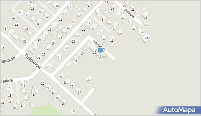 Bytom, Konwalii, 20, mapa Bytomia