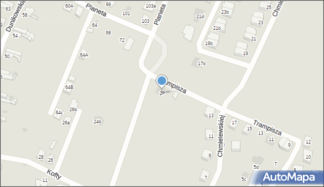 Bytom, Kofty Jonasza, 2P, mapa Bytomia