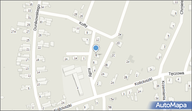 Bytom, Kofty Jonasza, 8, mapa Bytomia
