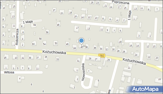 Bytom Odrzański, Kożuchowska, 40, mapa Bytom Odrzański