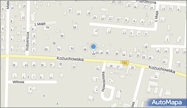 Bytom Odrzański, Kożuchowska, 44, mapa Bytom Odrzański