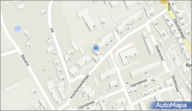 Bytów, Kochanowskiego Jana, 5, mapa Bytów