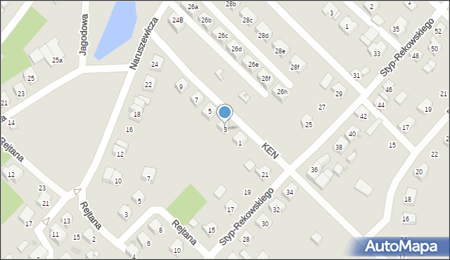 Bytów, Komisji Edukacji Narodowej, 3, mapa Bytów