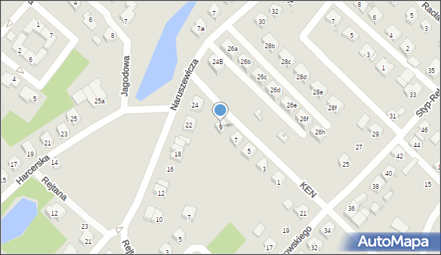 Bytów, Komisji Edukacji Narodowej, 9, mapa Bytów