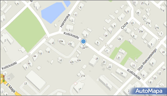 Bytów, Kościuszki Tadeusza, gen., 14, mapa Bytów