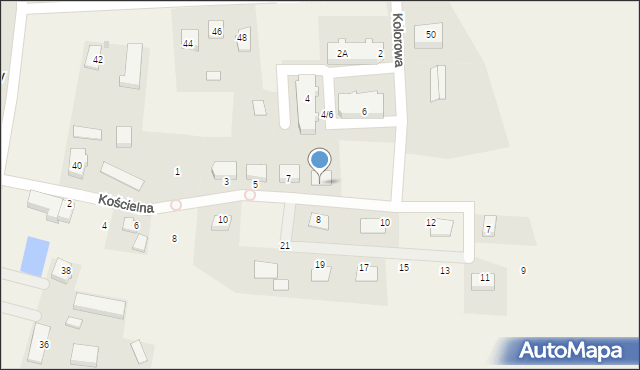 Cedry Małe, Kolorowa, 25, mapa Cedry Małe