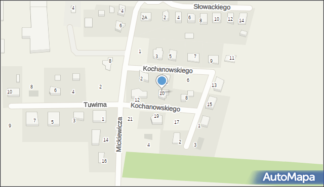 Cedry Wielkie, Kochanowskiego Jana, 10, mapa Cedry Wielkie