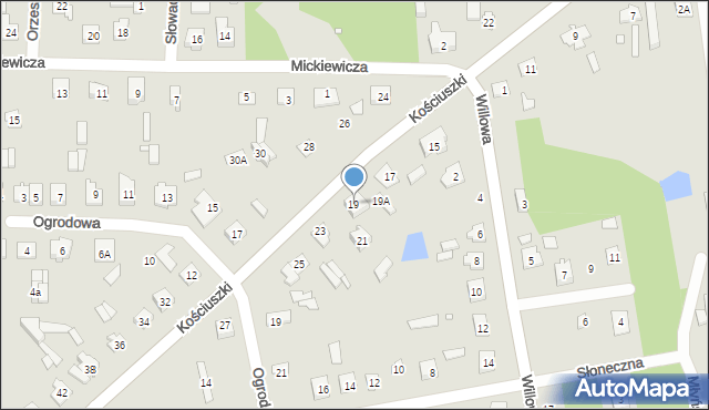 Cegłów, Kościuszki Tadeusza, gen., 19, mapa Cegłów