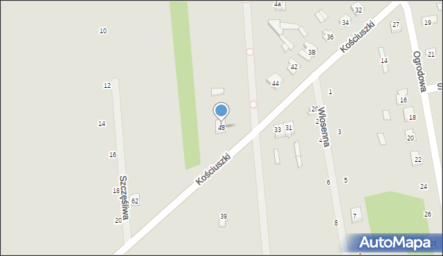 Cegłów, Kościuszki Tadeusza, gen., 48, mapa Cegłów