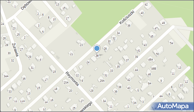 Celestynów, Kościuszki Tadeusza, gen., 26, mapa Celestynów