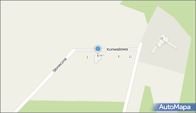 Cendrowice, Konwaliowa, 5, mapa Cendrowice