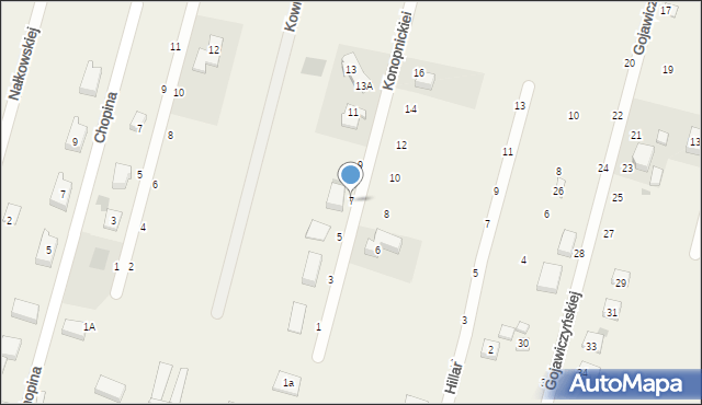 Chechło Pierwsze, Konopnickiej Marii, 7, mapa Chechło Pierwsze