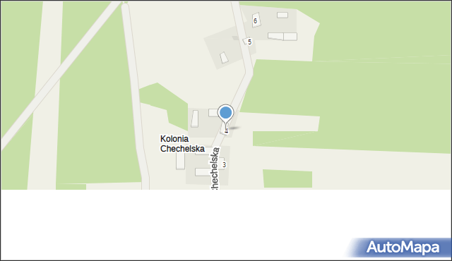 Chechły, Kolonia Chechelska, 4, mapa Chechły