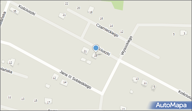Chęciny, Kościuszki Tadeusza, gen., 19, mapa Chęciny