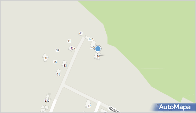 Chęciny, Kościuszki Tadeusza, gen., 36, mapa Chęciny