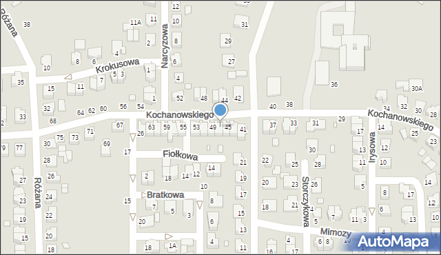 Chełm, Kochanowskiego Jana, 47, mapa Chełma