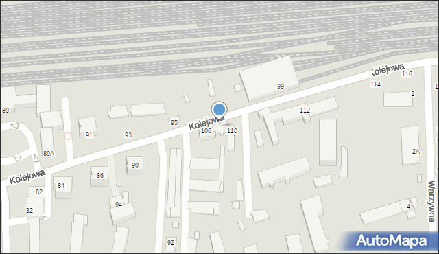 Chełm, Kolejowa, 108, mapa Chełma