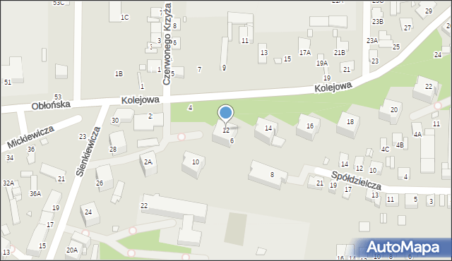 Chełm, Kolejowa, 12, mapa Chełma