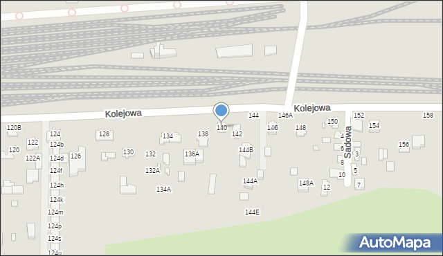Chełm, Kolejowa, 140, mapa Chełma
