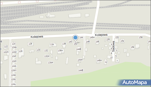 Chełm, Kolejowa, 142, mapa Chełma
