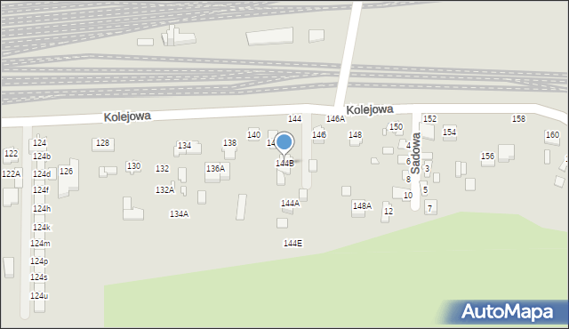 Chełm, Kolejowa, 144B, mapa Chełma