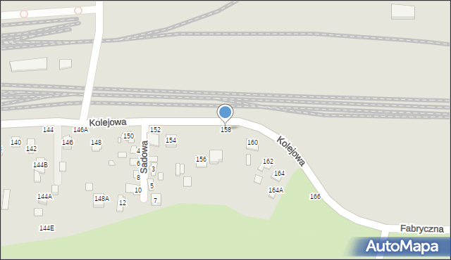 Chełm, Kolejowa, 158, mapa Chełma