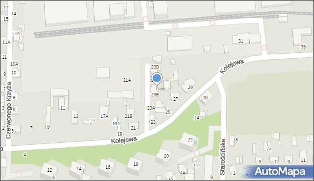 Chełm, Kolejowa, 23e, mapa Chełma