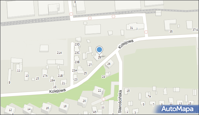 Chełm, Kolejowa, 29, mapa Chełma