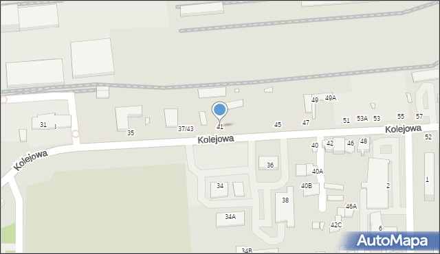 Chełm, Kolejowa, 41, mapa Chełma