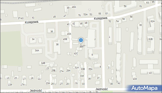 Chełm, Kolejowa, 46A, mapa Chełma