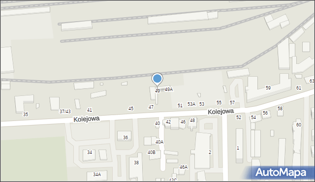 Chełm, Kolejowa, 49, mapa Chełma