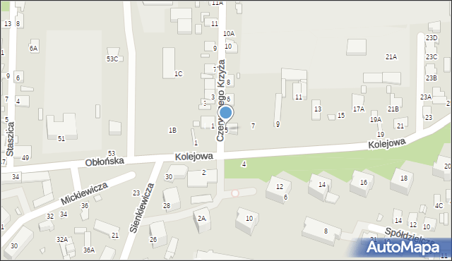 Chełm, Kolejowa, 5, mapa Chełma