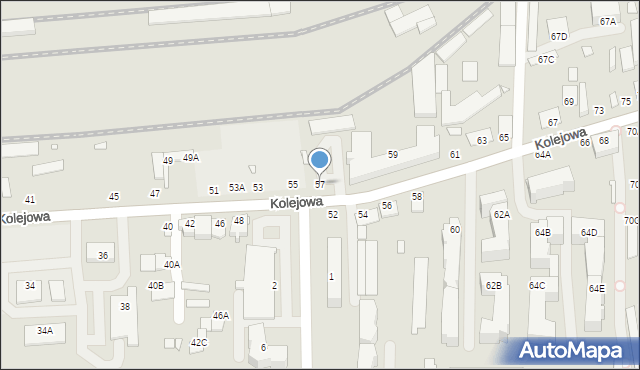 Chełm, Kolejowa, 57, mapa Chełma