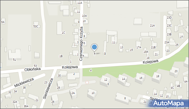 Chełm, Kolejowa, 7, mapa Chełma