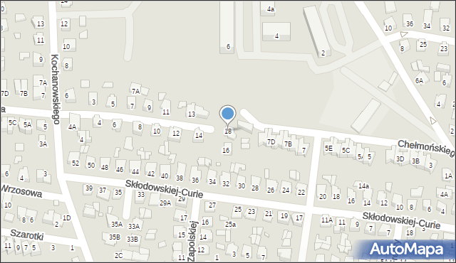 Chełm, Kołłątaja Hugo, 18, mapa Chełma